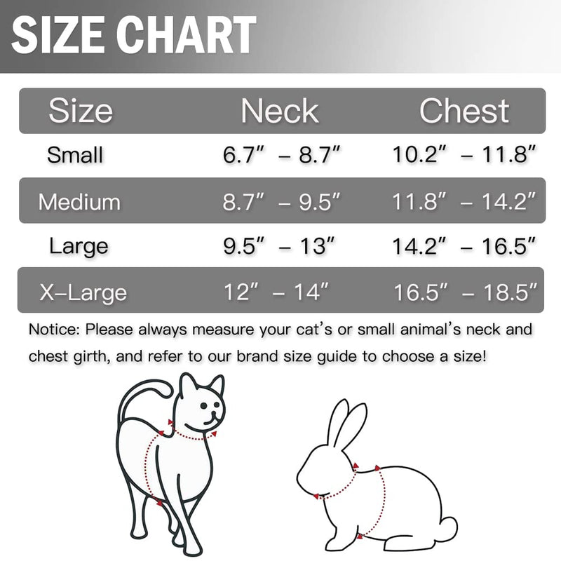 PUPTECK Soft Mesh Cat Vest Harness and Leash Set Puppy Padded Pet Harnesses Escape Proof for Cats Small Dogs Rabbits Bunny X-Large Black - BeesActive Australia