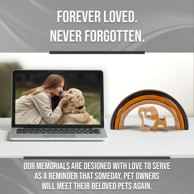 Capti Rainbow Bridge Dog Memorial Gifts, Cat Memorial Gifts - I'll Meet You at The Rainbow Bridge - Pet Loss Gifts, Bereavement, Sympathy Keepsake Dog Mom, Dog Dad for Loss of Pet Dog and Woman - BeesActive Australia