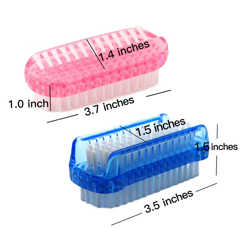 Nail Brush Two Sided Fingernail Scrub Brush Hand Cleaning Brushes Soft Stiff Bristles Nails Toes scrubber for Men Women Kids,4 PCS - BeesActive Australia