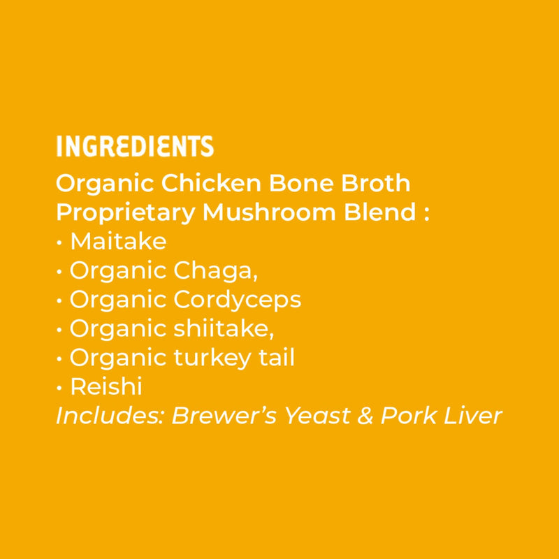 iHeartDogs Bone Broth for Dogs - Bone Broth & Mushroom Gold Powder Supplement for Immune System Support, Improved Mobility & Flexibility and Natural Detox - Turkey Tail Mushroom for Dogs - BeesActive Australia