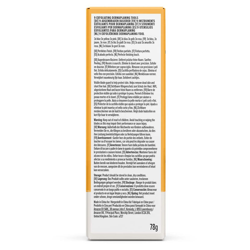by Amazon - Eyebrow Razor Shaper, Facial Hair Remover and Trimmer, Exfoliating Dermaplaning tool (Pack of 9) - BeesActive Australia