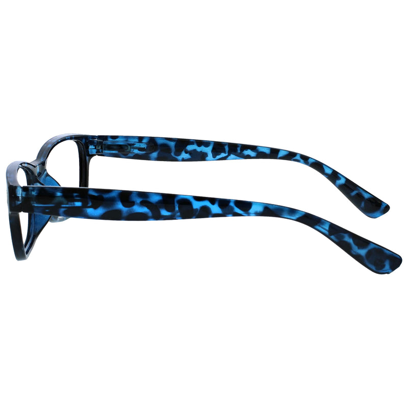 UV Reader Blue Tortoiseshell Reading Glasses Mens Womens Spring Hinges UVR010BL +1.00 +1.00 Magnification - BeesActive Australia