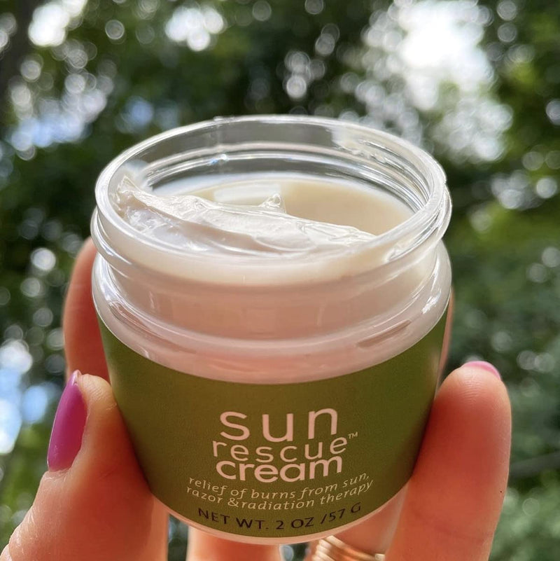 Sun Rescue Cream, 2 Ounce Jar - Fast Acting Relief, Reduces Tenderness, Cooling, Vegan, Highly Antioxidiant, Organic Formula, Super Moisturizing After Radiotherapy - BeesActive Australia