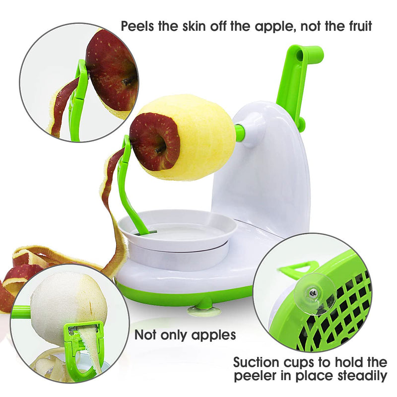 Upgraded Apple Peeler and Corer for Apple Pear Citrus Manual Rotating Kitchen Gadget Includes 2 Replacement Heads and 1 Splitter - BeesActive Australia