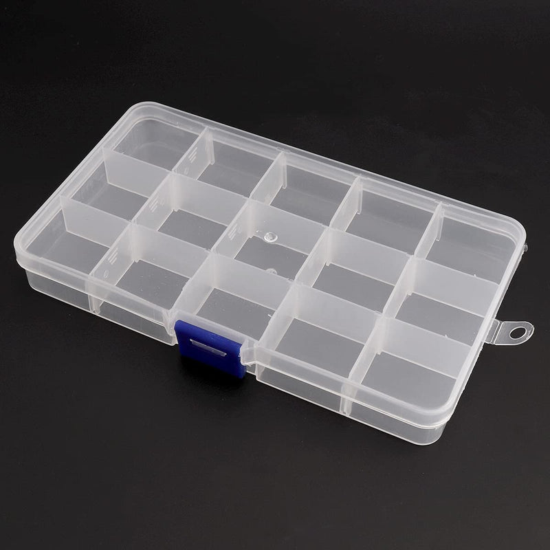 OriGlam Clear Visible Plastic Fishing Tackle Box, Fishing Lure Bait Hooks Storage Box Case Container Organizer with Adjustable Dividers - BeesActive Australia