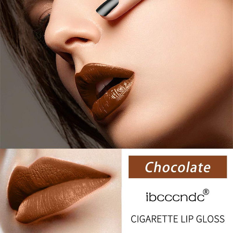 Ibcccndc 4 Pcs Cigarette Lip Gloss Stick Pack Set,All-Day Lip Color Custom Nudes,Long Lasting Waterproof Liquid Lip Stick (001) 001 - BeesActive Australia