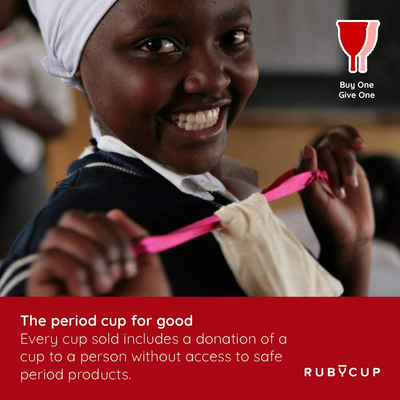 Ruby Cup - Reusable Menstrual Cup - Small (Light Flow) - Black - Includes Cup Donation. Perfect for Beginners. Safe, Convenient & Eco-Friendly. Reliable Alternative to Tampons & Sanitary Towels S (Pack of 1) - BeesActive Australia