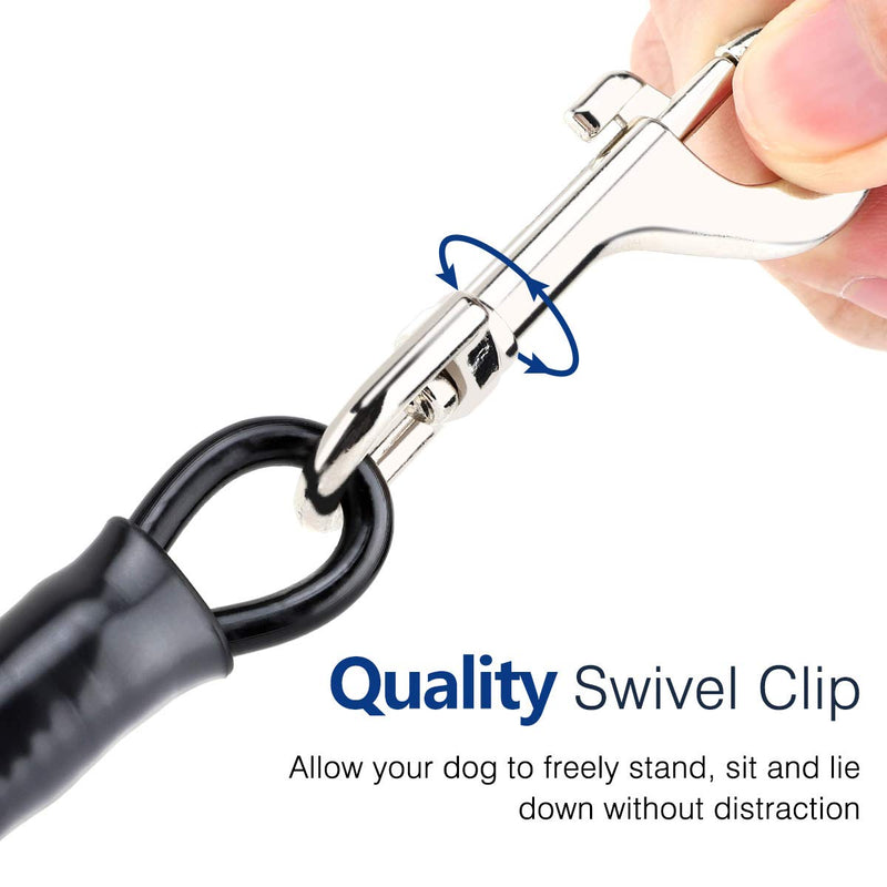 Pawaboo Dog Seatbelt, Chew-Proof Leash Extender Restraint Car Safety Seat Belt Coated Steel Rope with Clip Strap, Heavy Duty Carabiner, Attach to Latch Bar, Headrest Support Rod 32 Inch - BeesActive Australia