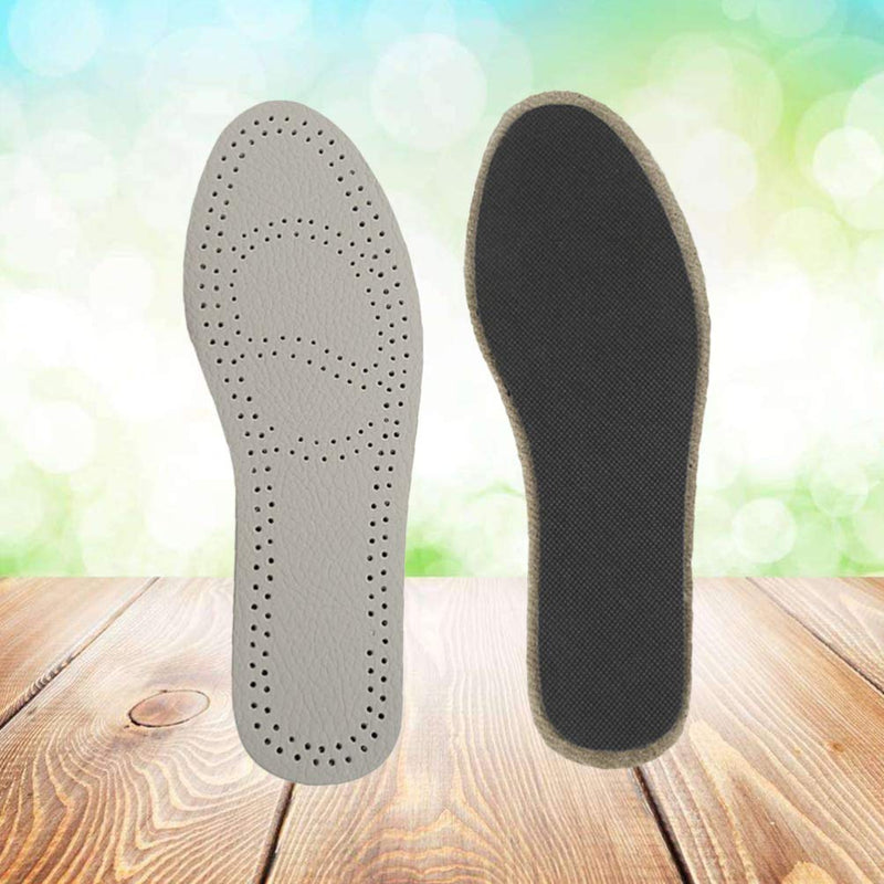 Healifty 1 Pair Leather Insoles Breathable Sweat Absorb Sport Inserts Shoes Cushions for Men Women Size 37-38 - BeesActive Australia