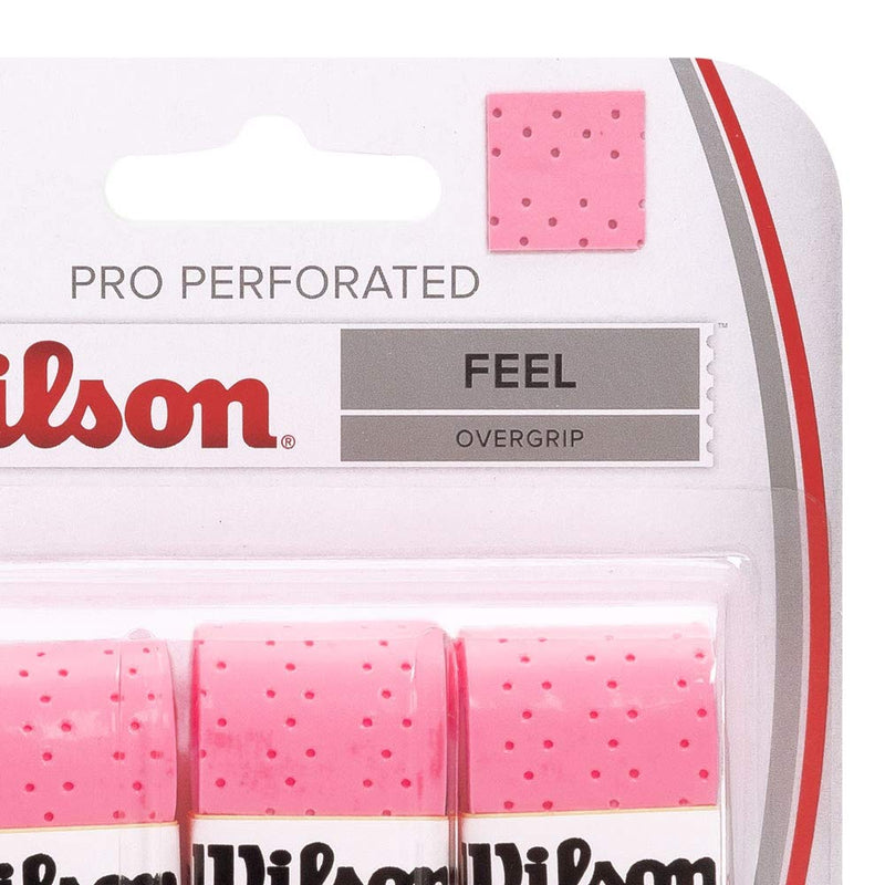WILSON Perforated Pro Tennis Racquets Over Grip, Pink - BeesActive Australia