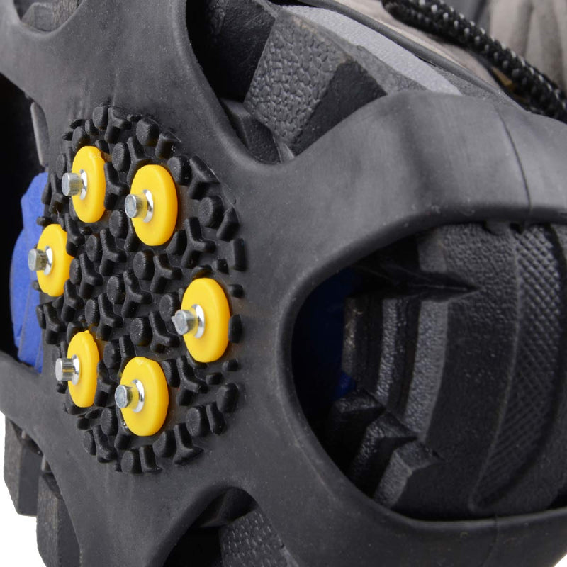 Azarxis Walk Traction Ice Cleat Spikes Crampons with 10 Spikes Snow Grips Stretch Footwear Traction for Walking, Jogging, Climbing, Hiking on Snow and Ice Black XL (Men:11-14 / Women:13-16) - BeesActive Australia