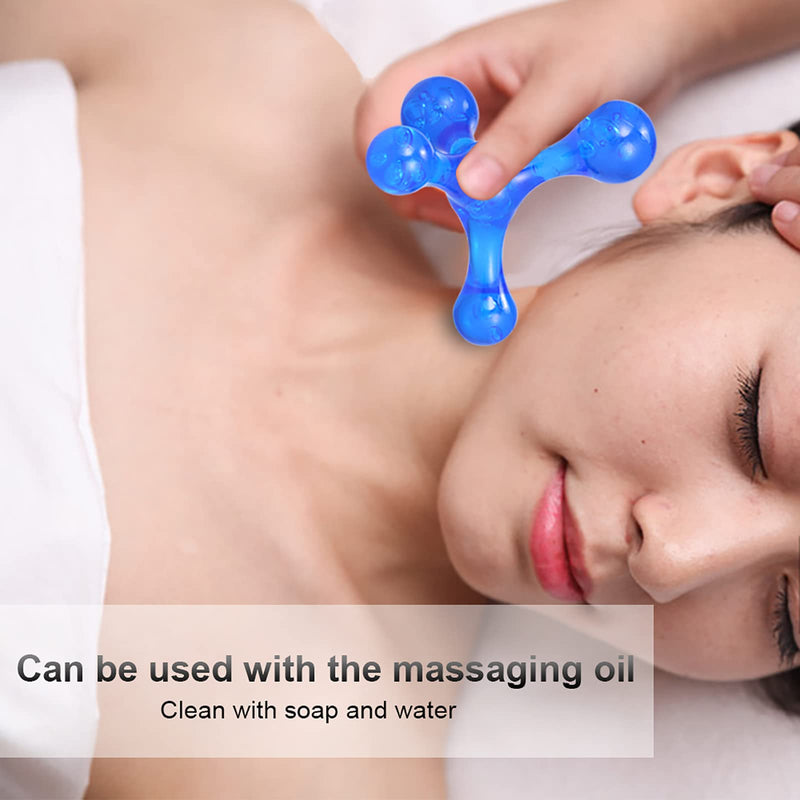 Layhou 4 Point Trigger Point Massager Trigger Point Reflexology Body Massager Trigger Point Body Massager for Back, Neck, Arms and Legs Blue - BeesActive Australia