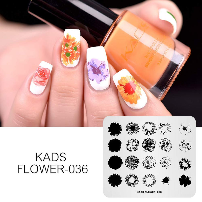 KADS 5pcs Nail Stamp Plates set Nails Art Stamping Plate Leaves Flowers Animal Nail plate Template Image Plate - BeesActive Australia
