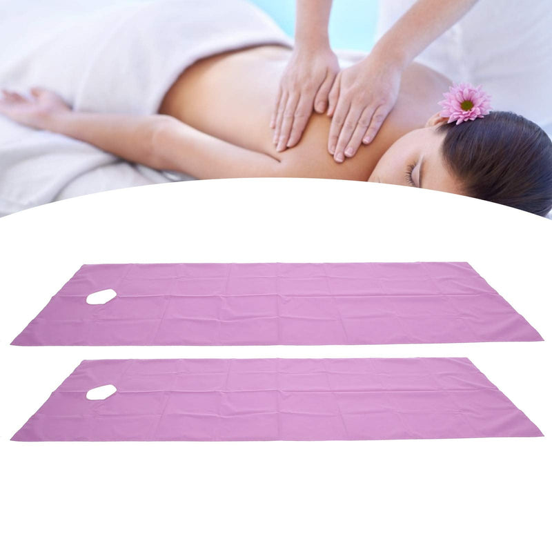 2pcs SPA Massage Table Cover Mat, Breathable Oil Resistant Waterproof Salon Bed Sheet with A Hole, Beauty Salon Massage SPA Center Bed Sheets, Thick Protective Massage Table Bed Cover(Purple) Purple - BeesActive Australia