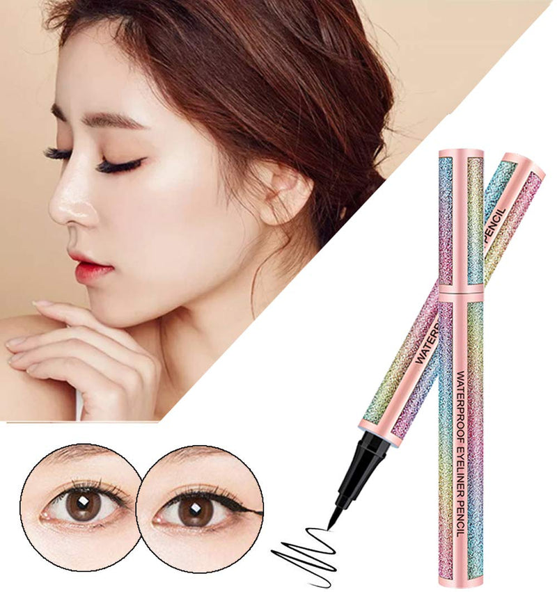 Aaiffey Liquid Eyeliner - Waterproof Eye Liners Long Lasting Smudgeproof Eye Liner Slim Eyeliner Eye Makeup Pen (E009) Black 1 - BeesActive Australia