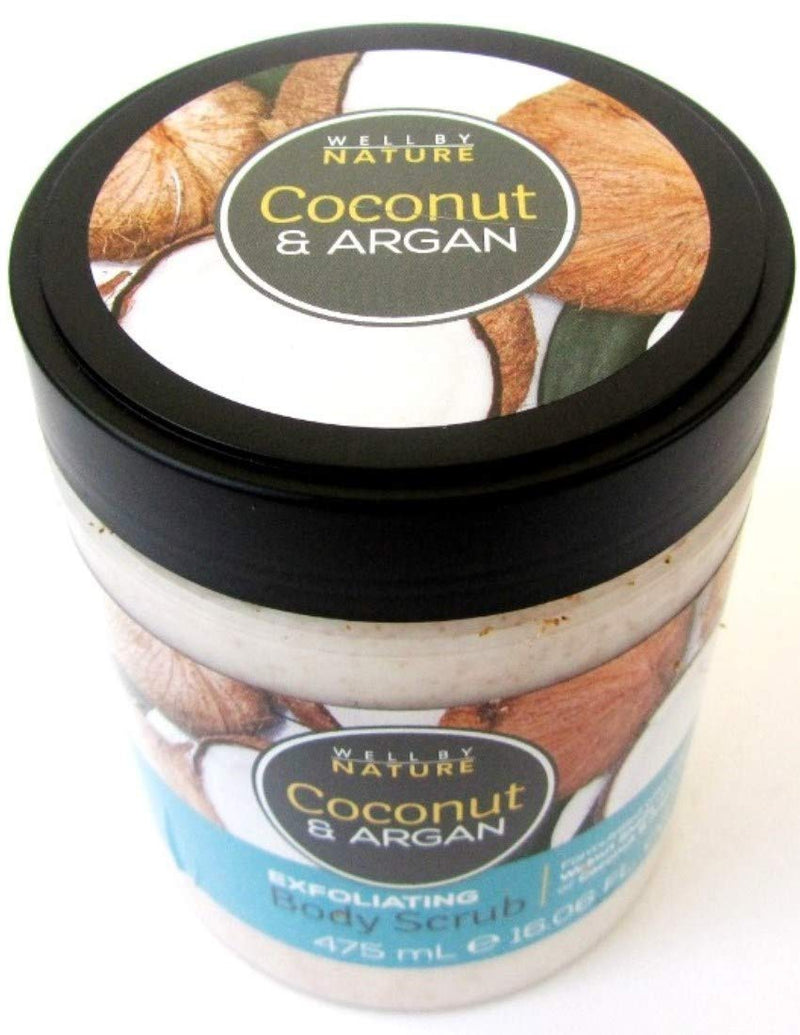 WELL by NATURE. Coconut & Argan exfoliating Body Scrub. 16.06 fl oz - BeesActive Australia