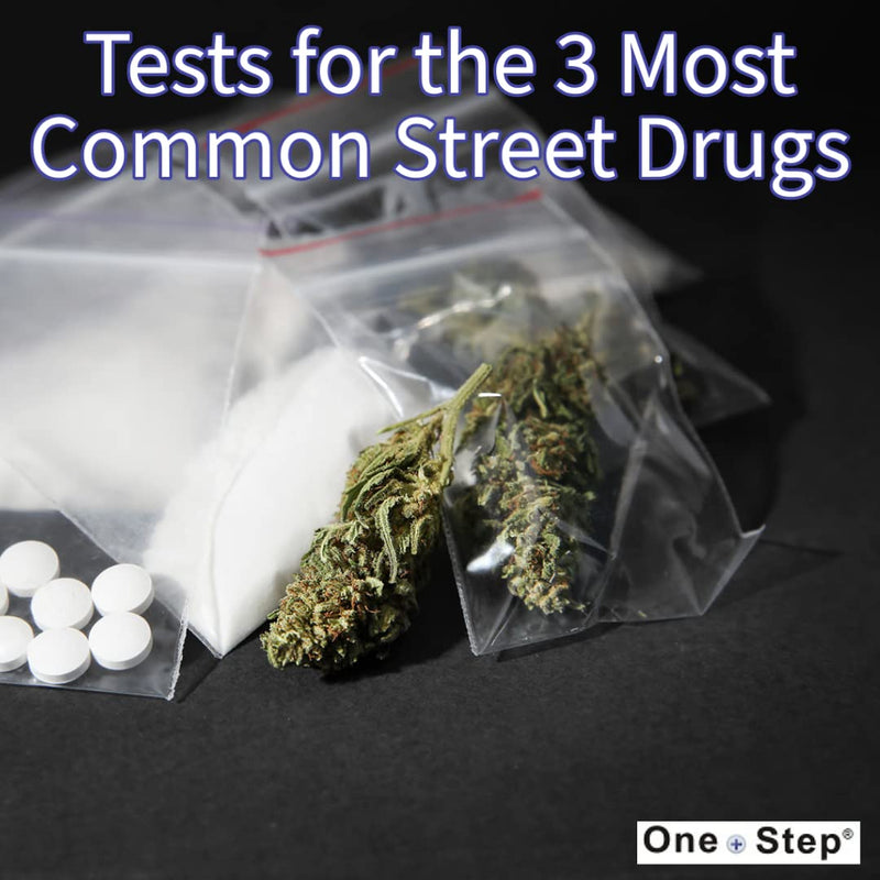 5 x Saliva Drug Test Kits - 3 Drug Oral Fluid Testing Kit - Tests for Cannabis, Cocaine & Heroin (Opiates) - One Step 5 Tests - BeesActive Australia