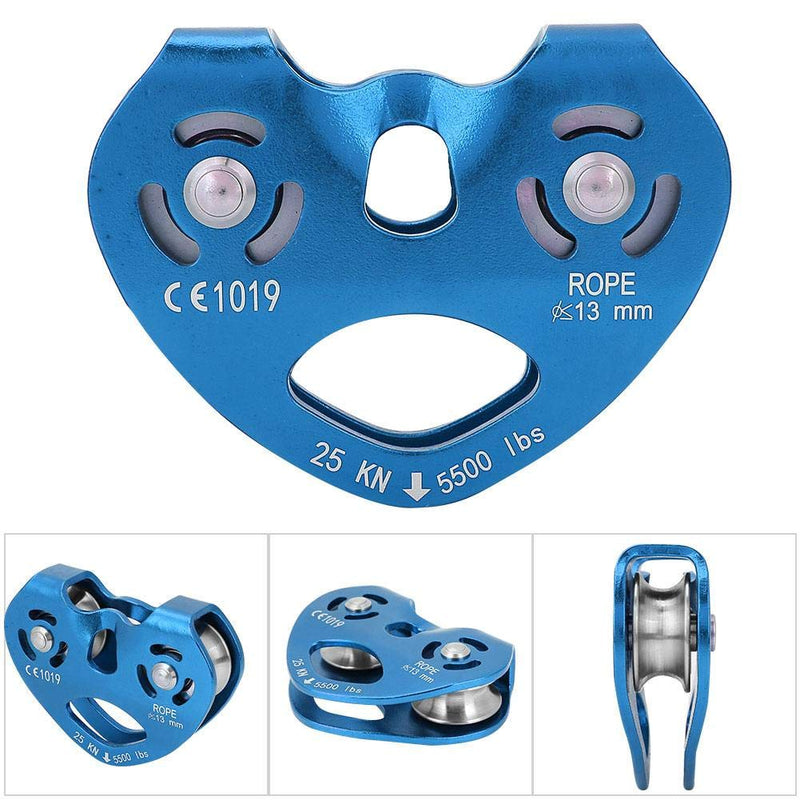 Climbing Pulley Alloy Constructed Single Swivel Rope Pulley Block for Hitch Tending Rigging Arborist Safety Equipment Blue - BeesActive Australia