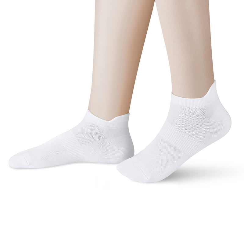 8Pairs Women's Ankle Athletic Running Socks-Corlap White Thin No Show Low Cut With Tab Sport Short Socks 6-9 Black 6 Pairs - BeesActive Australia