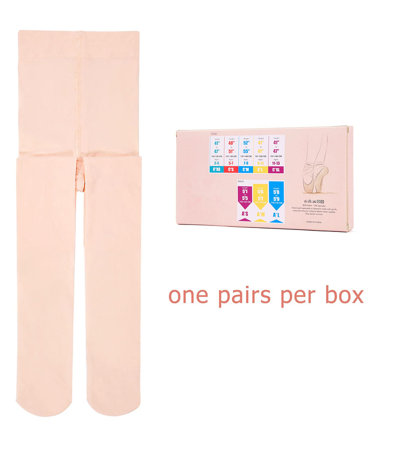 Danswan Girls Ballet Dance Tights Footed Ballet Legging Stocking 1 Pairs - Ballet Pink (Footed) 6-8 Years - BeesActive Australia