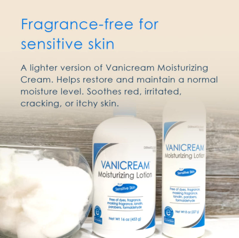 Vanicream Moisturizing Lotion with Pump | Fragrance and Gluten Free | For Sensitive Skin | 16 Ounce (Pack of 1) 1 Pound (Pack of 1) - BeesActive Australia