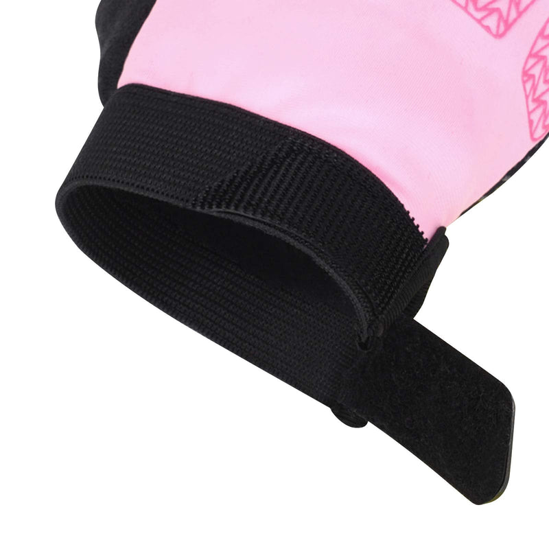 Kids Breathable Non-Slip Cycling Gloves Girls Boys Elastic Adjustable Roller Skating Cycling Half Finger Gloves Sports Fingerless Gloves for Mountain Biking Bicycle Racing Scooter Skateboarding Pink - BeesActive Australia