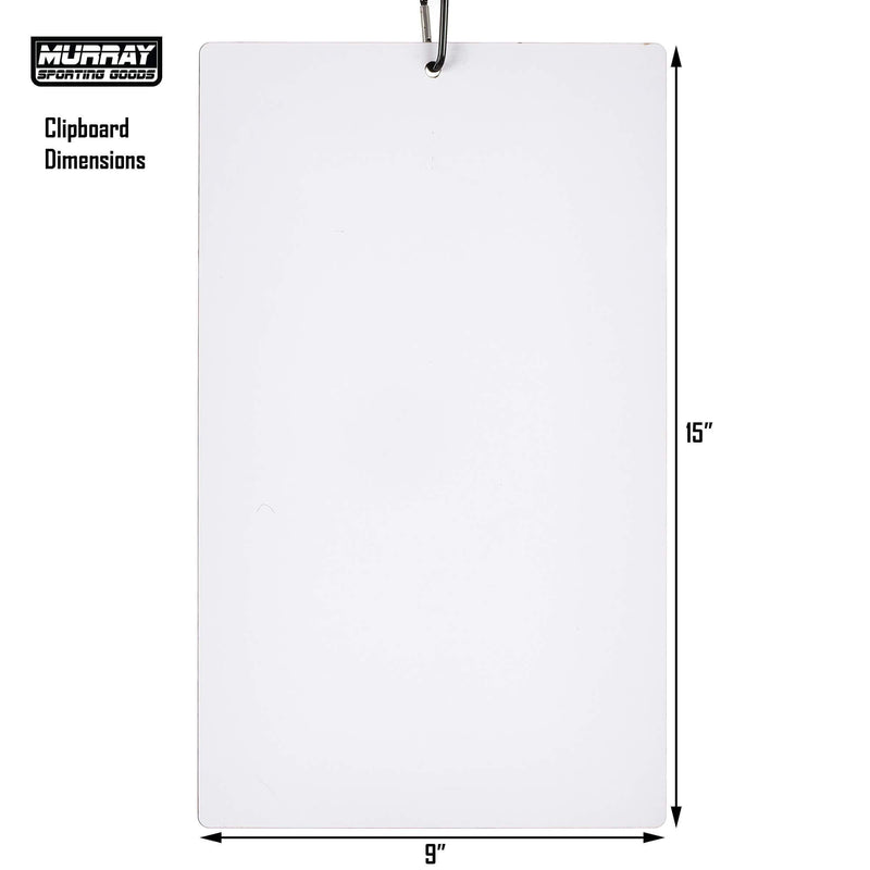 Murray Sporting Goods Dry Erase Baseball Coaches Clipboard - White Baseball Coach Lineup Board | Perfect Coaches Gift for Baseball & Softball Coaches - BeesActive Australia