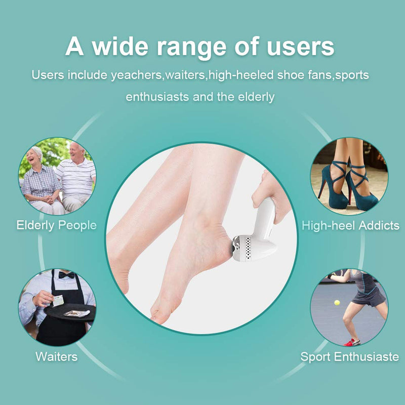 Electric Feet Callus Remover,USB Portable Electric Vacuum Adsorption Foot Grinder, Foot File Pedicure Foot Care Tools, Dual-Speed Callus Remover for Dead Hard Cracked Dry Skin, Foot Heel Repair - BeesActive Australia