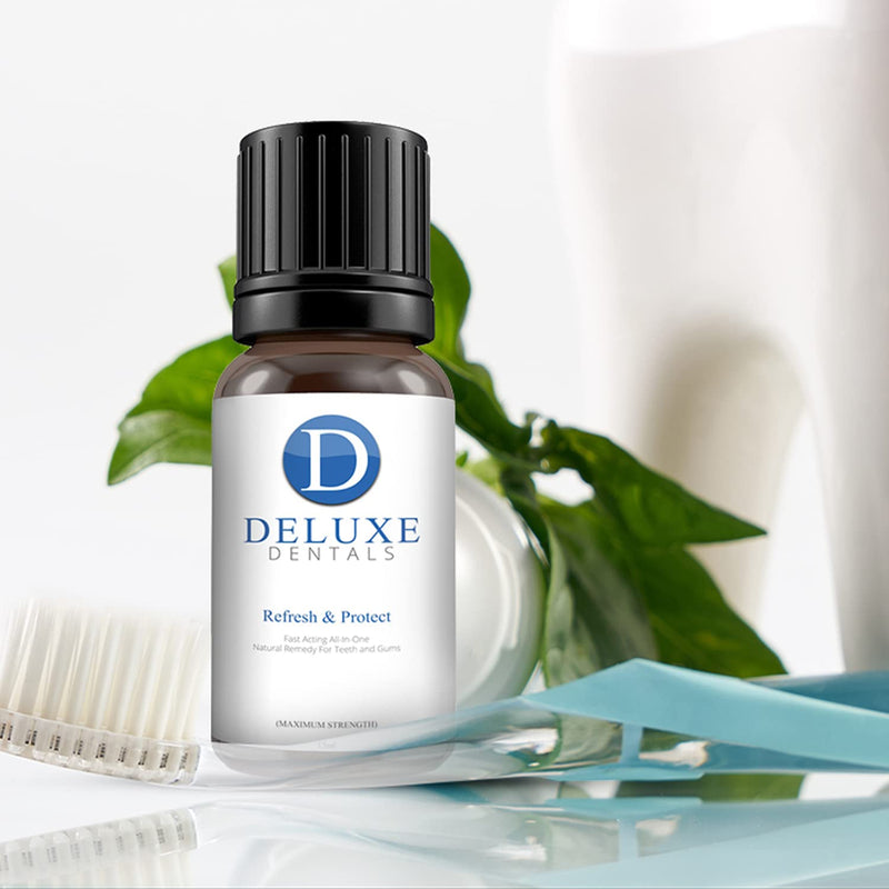 Deluxe Dentals Fast Acting Pure Botanical Oils Remedy for Teeth and Gums, Gum Disease Treatment for Adults, Toothache Treatment Clove Oil for Toothache, 15 ml (Pack of 1) - BeesActive Australia