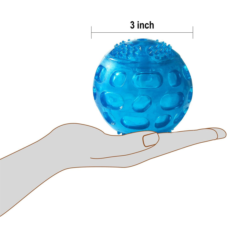 3.2 Inch Durable Pet Dog Balls Toys Rubber Squeak Dog Ball Indestructible Dog Toy Balls… Blue+Red+Purple - BeesActive Australia