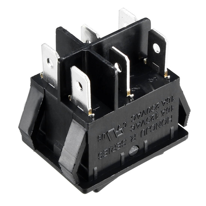 [AUSTRALIA] - uxcell DPDT On/Off/On 3 Position 6Pin Snap Boat Rocker Toggle Switch,Black,AC 16A/125V 16A/250V,for Car,Auto,Boat,Household Appliances 