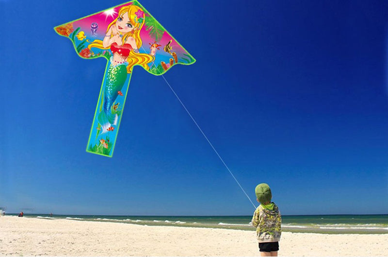 [AUSTRALIA] - HENGDA KITE- Kites for Kids Children Lovely Cartoon Mermaid Kites with Flying Line 