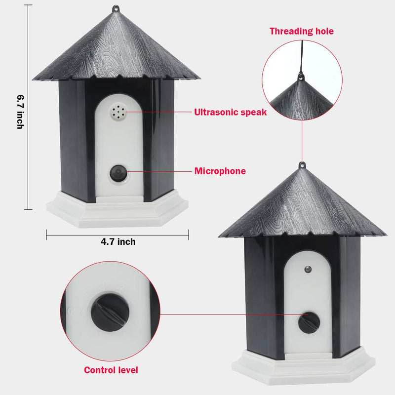 TLOG Anti Barking Device, Waterproof Outdoor Sonic Bark Deterrents with Adjustable Ultrasonic Level Control, Bark Control Device, Dog Bark Control Up to 50 Ft. Range Safe for Small Medium Large Dogs - BeesActive Australia