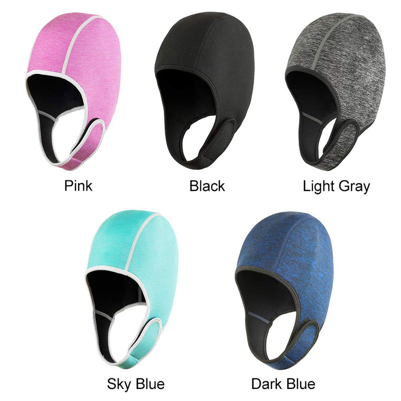 CfoPiryx Long Hair Swim Cap - Swimming Caps for Women Men - Thermal Cap, Neoprene Nylon Adjustable Beanie, Dive Surf Kayak Raft Canoe Snorkel Swimming Cap Hat black - BeesActive Australia