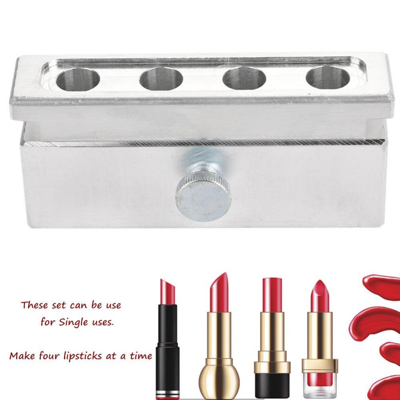 DIY Lipstick Tool, Aluminum Alloy Lip Balm Mold Holder Cosmetic Lipstick Making Kits Lip Gloss Balm Fill Maker Molding Tools(#1) #1 - BeesActive Australia