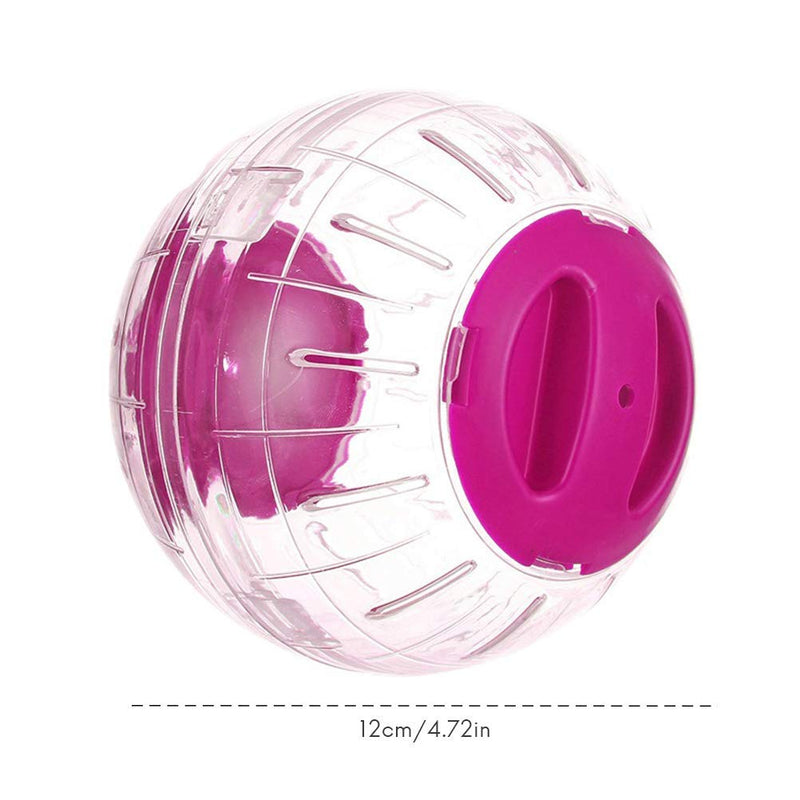 New Cute Hamster Running Ball 4.72 Inches, Crystal Ball for Hamsters,Small Silent Exercise Wheel, Small Animals Cage Accessories ,Small Animal Pet Toys Ball ,Mouse Ball Pink - BeesActive Australia