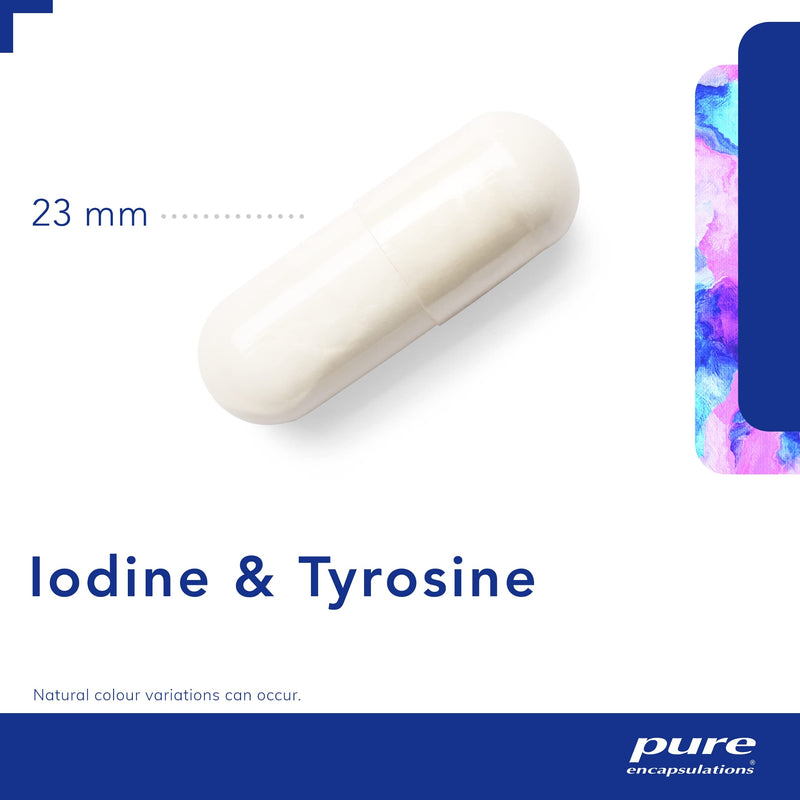 Pure Encapsulations - Iodine & Tyrosine - Thyroid Function and Nervous System - 60 Capsules - BeesActive Australia