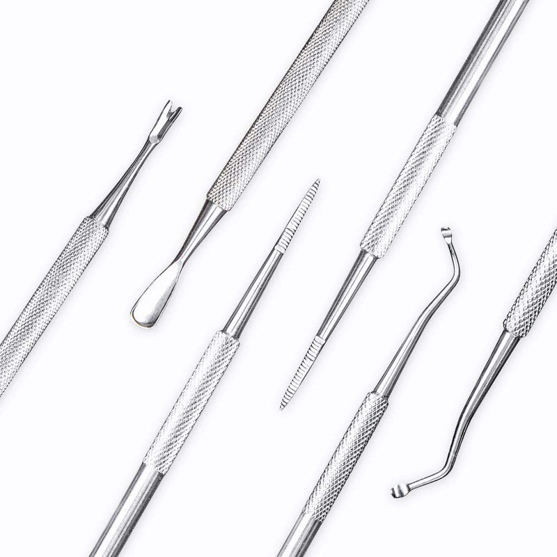 Ingrown Toenail Tool Kit, 3 Pack Stainless Steel Double Sided Pedicure Nail File Lifter Spoon Nail Pusher Cleaner Professional Pedicure Tools - BeesActive Australia