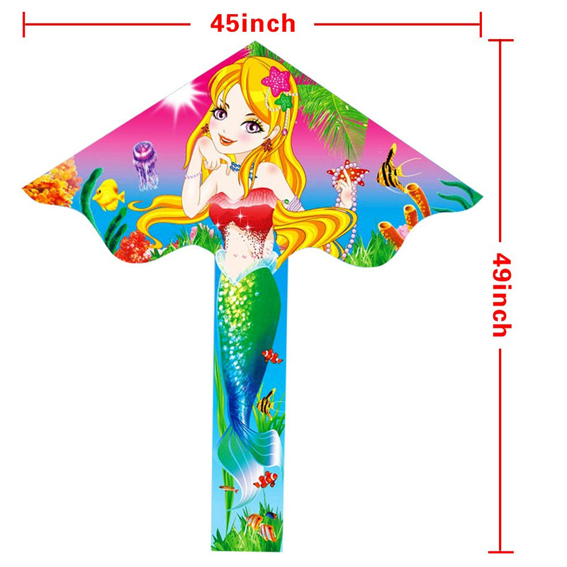 [AUSTRALIA] - HENGDA KITE- Kites for Kids Children Lovely Cartoon Mermaid Kites with Flying Line 