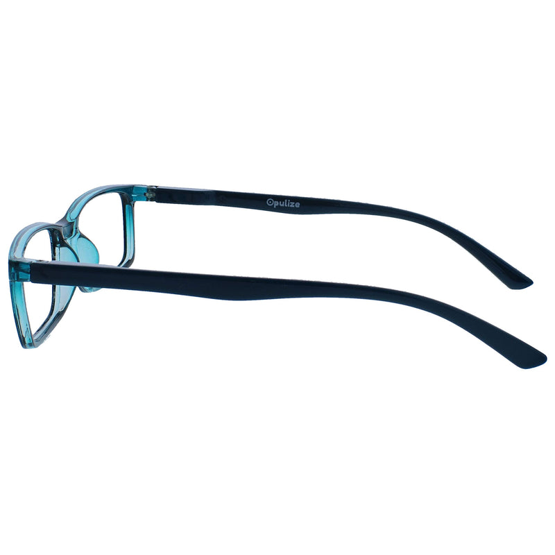 Opulize See Blue Light Blocking Reading Glasses Computer Gaming Anti Glare Mens Womens B9 +0.00 Magnification Turquoise - BeesActive Australia