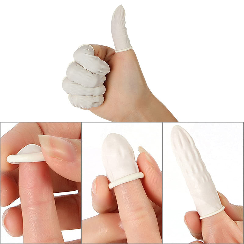 400 Count Latex Finger Cots Medium Fingertip Gloves Disposable Finger Rubber Tips Protector Anti-Static Medium (Pack of 400) - BeesActive Australia