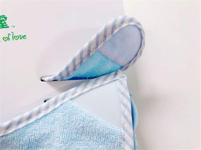 Baby's 7 Pics of Soft Double Layers 80% Cotton Absorbent Bandana 7 Bibs Set (Blue) blue - BeesActive Australia