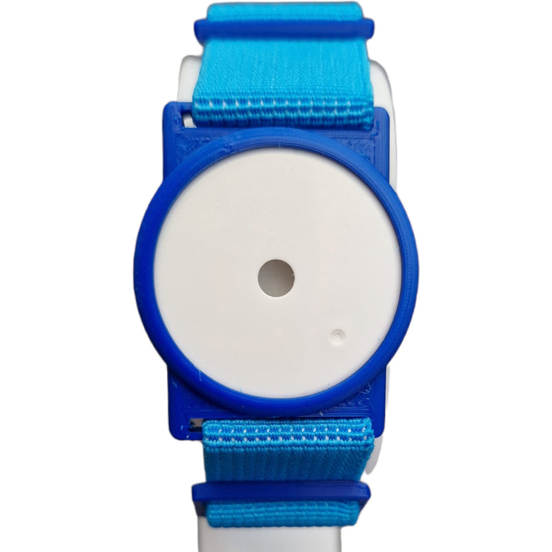 CGM Clips UK - Sensor Armband Holder/Protector Compatible with Freestyle Libre 1/2 - Blue w Blue Straps - BeesActive Australia