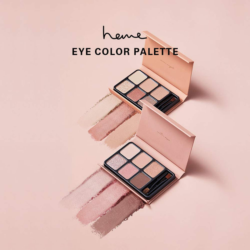 heme Eye Color Palette - Cotton Rose 0.32 oz-Natural mineral powder,Velvet Matte/Shimmer/Glitter/Metal - BeesActive Australia