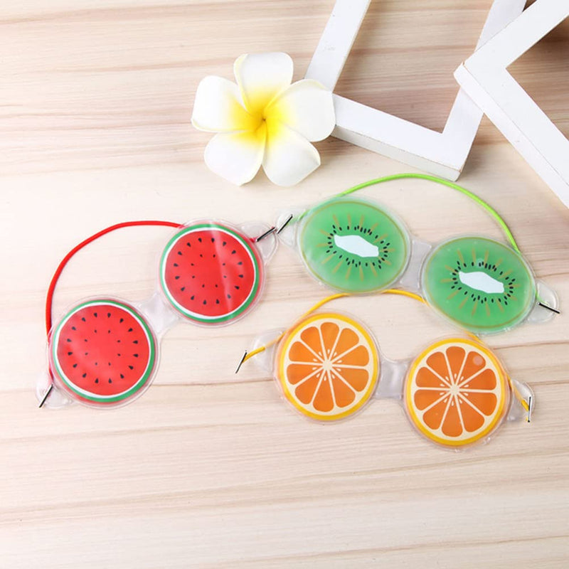 HEALLILY 3 Pcs Cooling Eye Masks Fruit Design Gel Eye Masks Eusable Cold Eye Ice Pack Cold Eye Pads for Dark Circles Puffy Eyes Migraine - BeesActive Australia