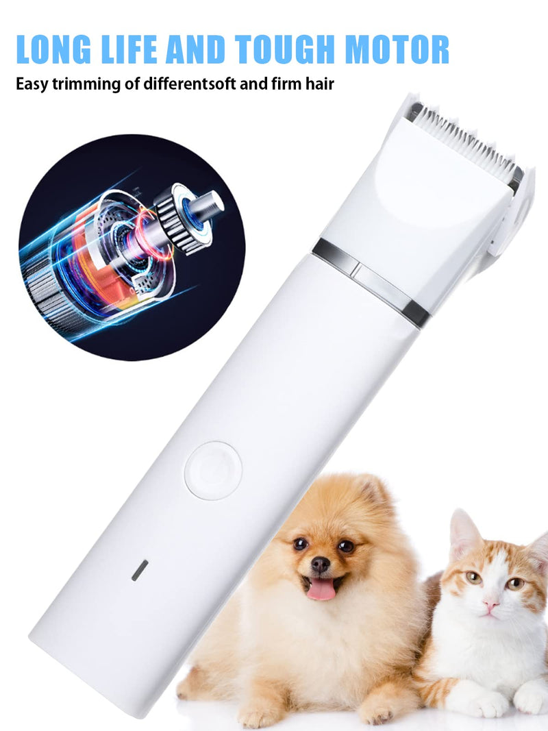 Dog Paw Trimmers, WHDPETS Cordless Dog Hair Clippers with Grooming Hammock, Low Noise Pet Grooming Kit for Trimming Hair Around Paws, Eyes, Ears, Face, Rump Clippers with Medium Hammock - BeesActive Australia