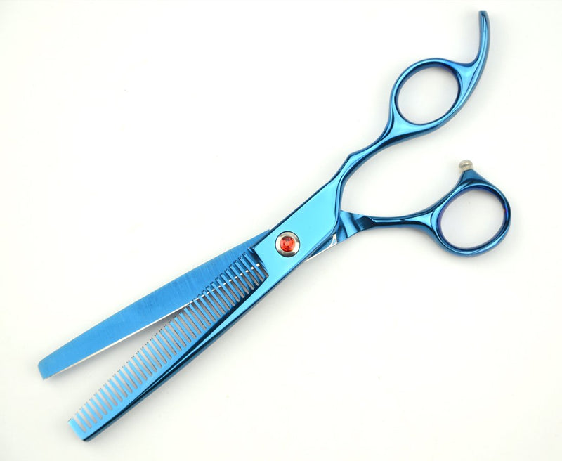 LILYS PET 8.0" Professional PET Grooming scissors Kit,CoatedTitanium,Sharp and Strong Stainless Steel Blade for Dogs Cats Hair Cutting,3 Pieces of Scissors with a Comb and a Case (Blue) - BeesActive Australia