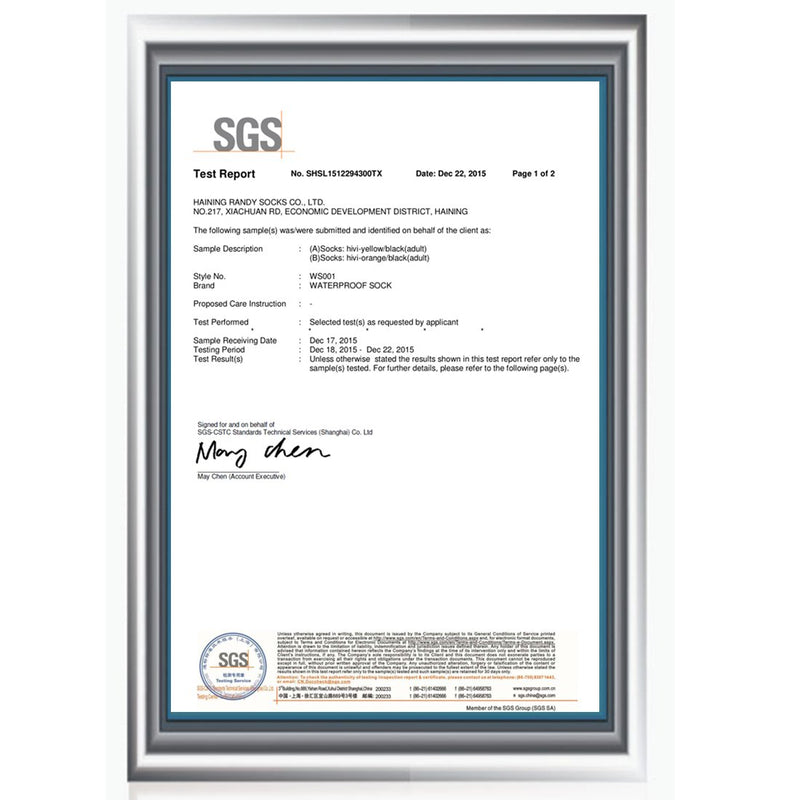 [AUSTRALIA] - [SGS Certified] RANDY SUN Unisex Waterproof & Breathable Hiking/Trekking/Ski Socks 1 Pair X-Small Black Orange 