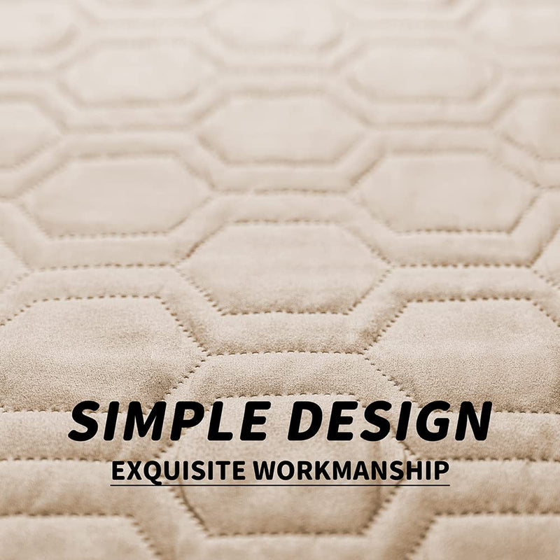 fuguitex Waterproof Reversible Dog Bed Cover Pet Blanket for Bed Couch Sofa Furniture Protector for Kids Children Dog Cat Beige+beige 40x50 Inch (Pack of 1) - BeesActive Australia