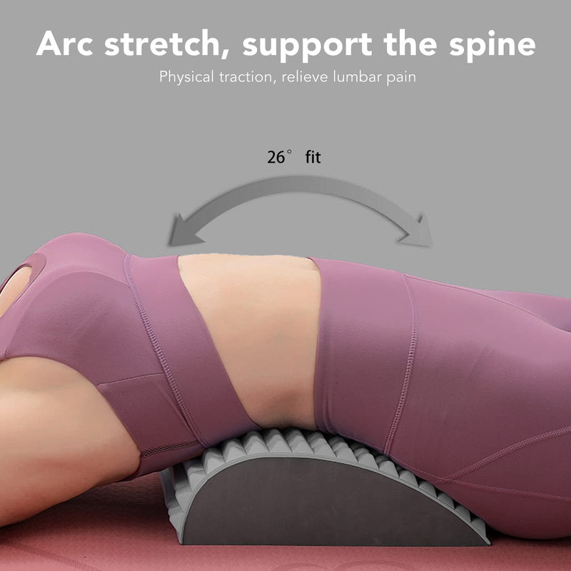 Neck and Back Stretcher, Neck and Shoulder Relaxer Cervical Traction Device Pillow Lumbar Traction Stretcher for TMJ Pain Relief and Cervical Spine Alignment, Multi-Level Adjustable Spine Board (Grey) Grey - BeesActive Australia